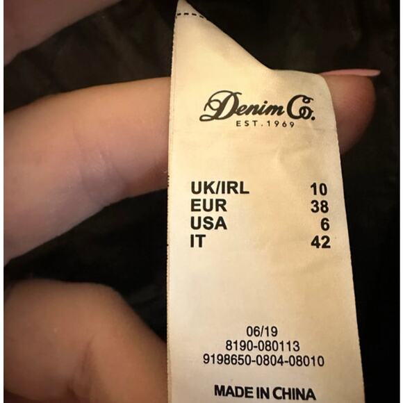 Black Denim & Co Corduroy Sherpa Collar Jacket Womens Small 6 Cozy Vintage Style - Picture 5 of 6